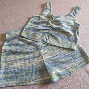 Colsie Shirred Tank and Shorts Set